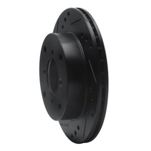 Chevrolet Metro Brake Rotor (1) - Front Left - R1 Concepts - Drilled & Slotted - Black - `89-`01